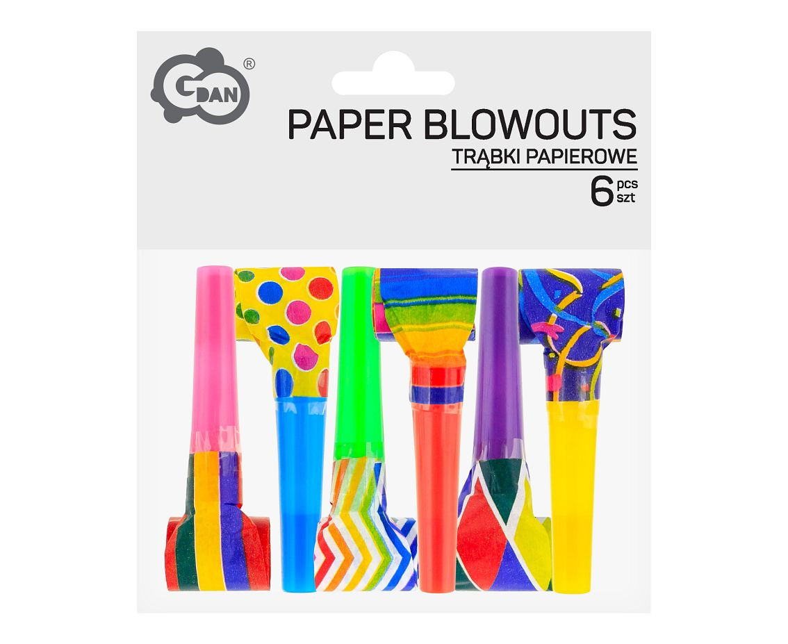 Paper blowouts, 6 pcs